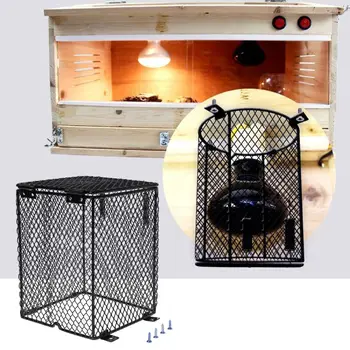 

Reptile Heater Guard Heating Bulb Lamp Enclosure Cage Protector Metal Mesh Lamp Cover metal lampshade
