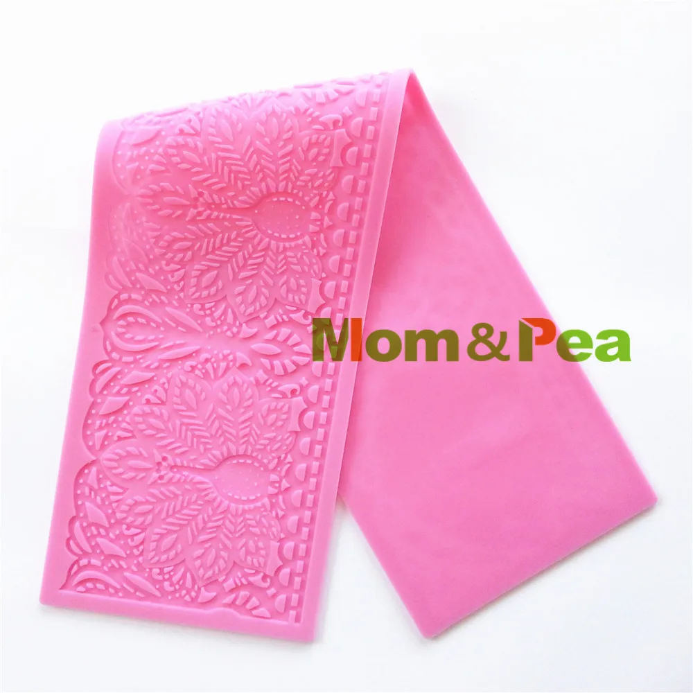 

Mom&Pea GX106 Free Shipping Silicone Peacock Lace Mold Big Size Cake Decoration Fondant Cake 3D Mold Food Grade Silicone Mould