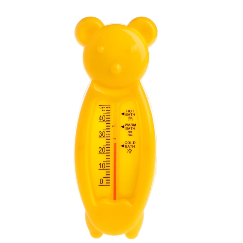 Милый мультяшный медведь плавающий медведь датчик воды термометр пластиковая детская Ванна - Цвет: Цвет: желтый
