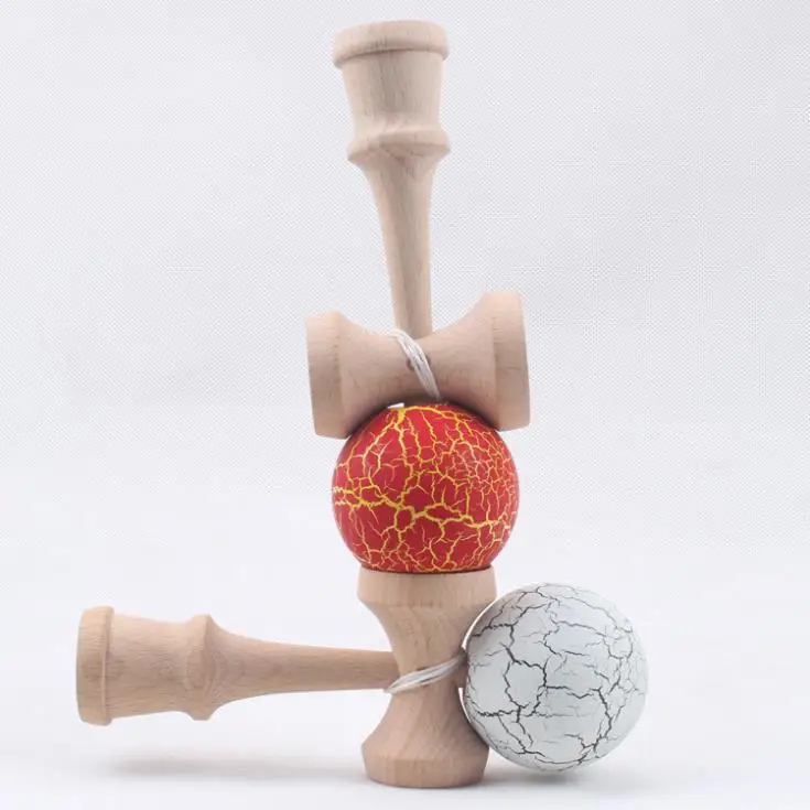 100 шт. FedEx IE IP шар KENDAMA струны Профессиональные оптом около 18,5 или 19 см трещины мяч KENDAMA Спорт для отдыха