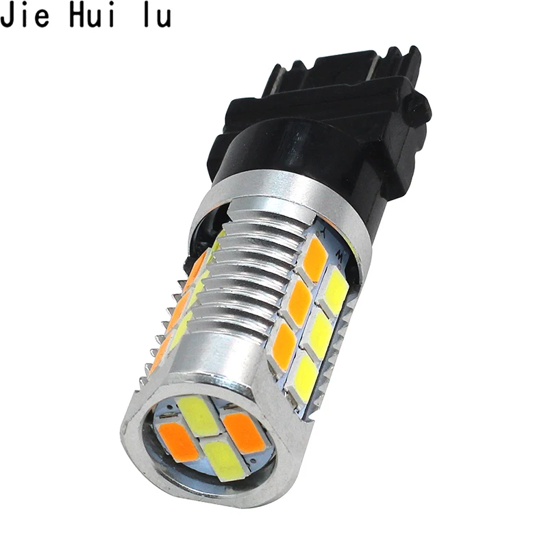 2 шт. 1157 3157 7443 5630 22 SMD Янтарный/белый 22 светодиодный 12 В двухцветный светодиодный светильник S25 P21W DRL стоп-сигнал стояночный светильник