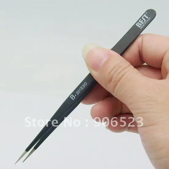 

free shipping 10pcs 201ESD Anti-magnetic anti-static Precision Tweezers