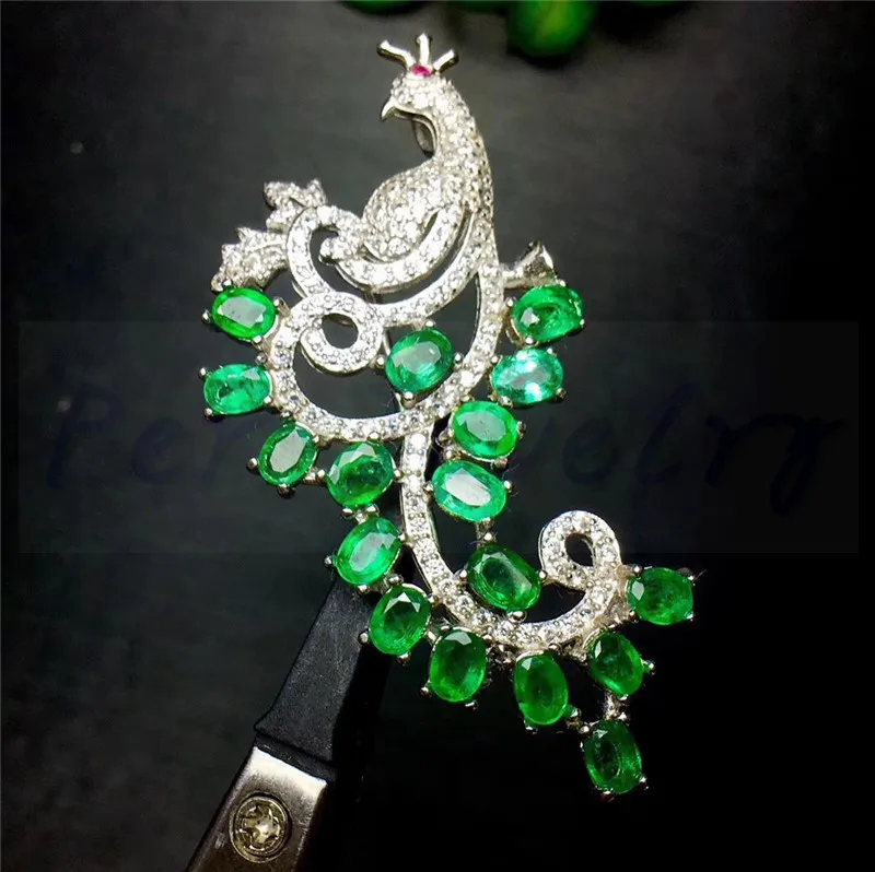 Изумруд брошь булавки Бесплатная доставка 0.25ct * 17 шт драгоценный камень