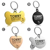 FLOWGOGO Anti-lost Stainless Steel Dog ID Tag Engraved Pet Cat Puppy Dog Collar Accessories Telephone Name Tags Pet ID Tags ► Photo 2/6