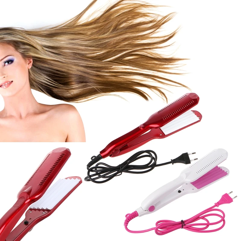 

KEMEI Professional Mini Hair Straightener Waves Irons Dry Wet Ceramic Styling Tools EU Plug