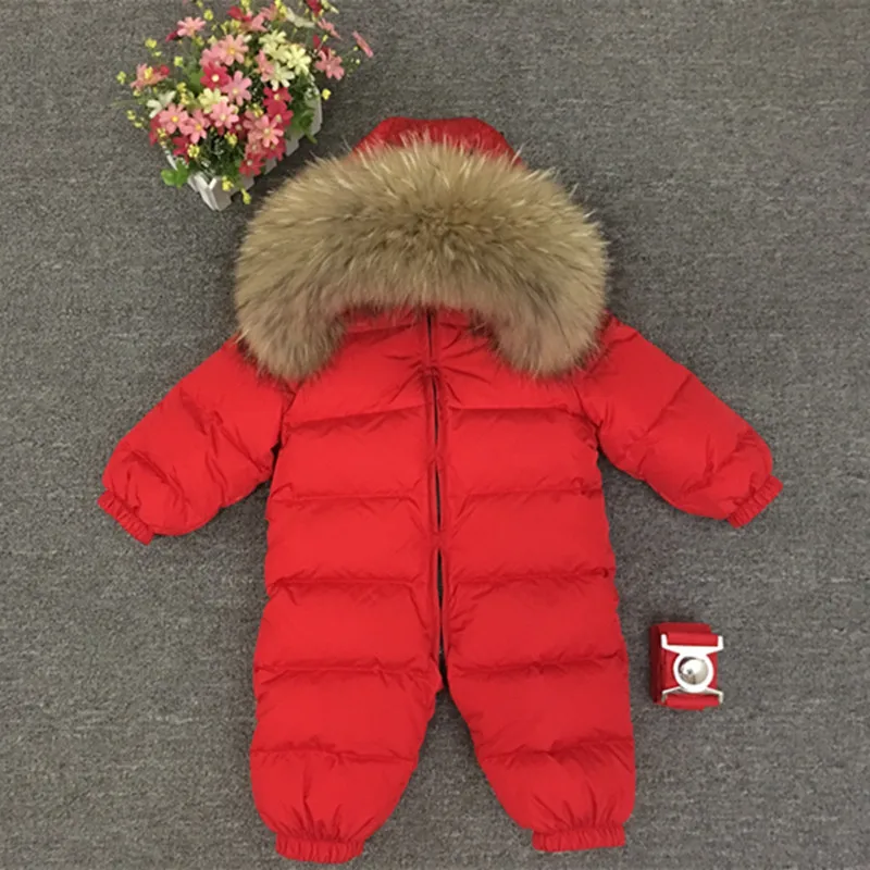 Комбинезон для новорожденных, зимний детский комбинезон для младенцев, зимняя одежда, детский зимний комбинезон, пальто на утином пуху, хлопковая детская одежда, новогодний костюм