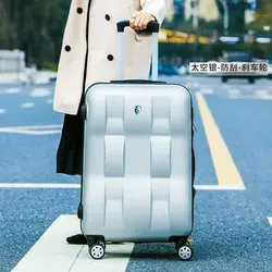Прокатки Spinner багаж чемодан для путешествия Женская тележка случае с колесами 20 дюймов интернат вести дорожные сумки Магистральные ретро