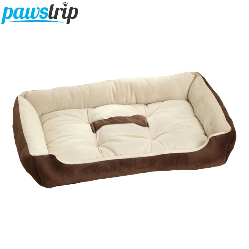 6 Size Soft Fleece Pet Dog Bed Cushion Bone Print Large Dog Beds For
