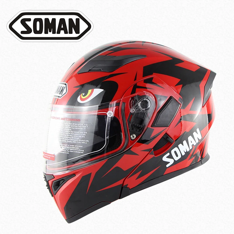 Soman 955 новые цветные мотоциклетные шлемы с двойными линзами модели для