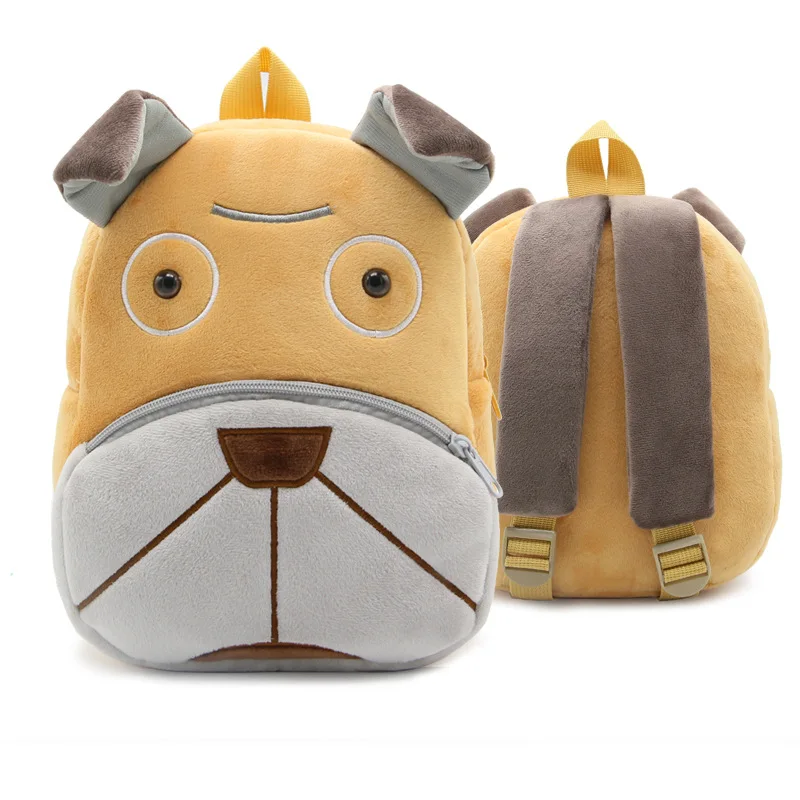 

Children School Backpack Cartoon Shar Pei Dog Design Comfortable Plush Material For Toddler Baby Kindergarten Kids Snacks Bag