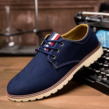 

Spring Summer New Men Casual Shoes Nubuck lace-up Flat Men Shoes Fashion Solid Male Footwear Daily Casual Walking Shoes ET66