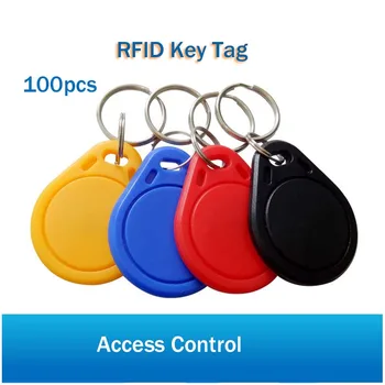

100pcs 13.56MHz Keyfobs Tags Access Control RFID Key Finder Card Token Attendance Management Keychain for access control