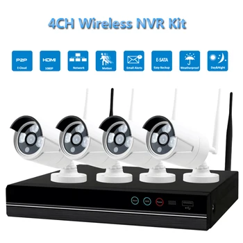 

PUAroom 4CH IP Full HD 720P 960P 1080P wireless network camera with night vision IR-Cut used in IP Security Camera Kit System