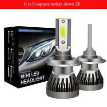 Buy 2pcs Car Headlight 8000LM Lamp H7 H8 H11 LED Bulbs H1 H4 HB2 LED 9005 HB3 9006 HB4 6000k Headlamps Fog Light 12V LED Lamp 36W Free Shipping