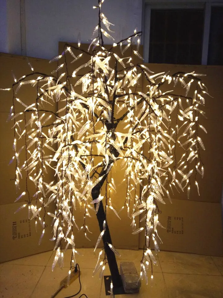 Christmas Artificial Willow Weeping Tree warm White Color 945pcs LED