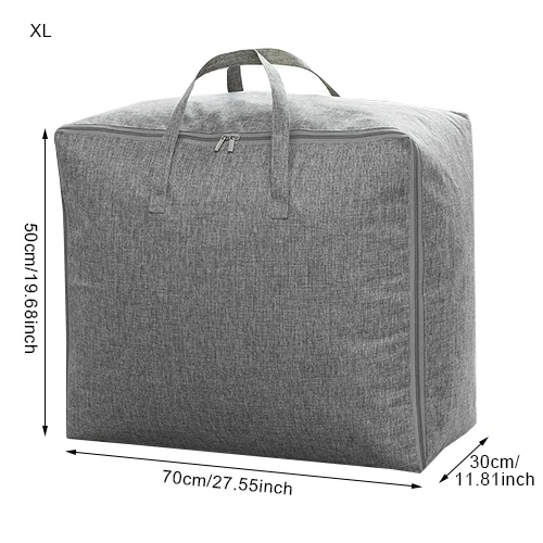 Портативный сумка для хранения одежды, складной вместительный органайзер для Ёмкость органайзер для шкафа, гардероба Подушка Стёганое одеяло Одеяло чехол для постельного белья аксессуары - Цвет: Gray XL