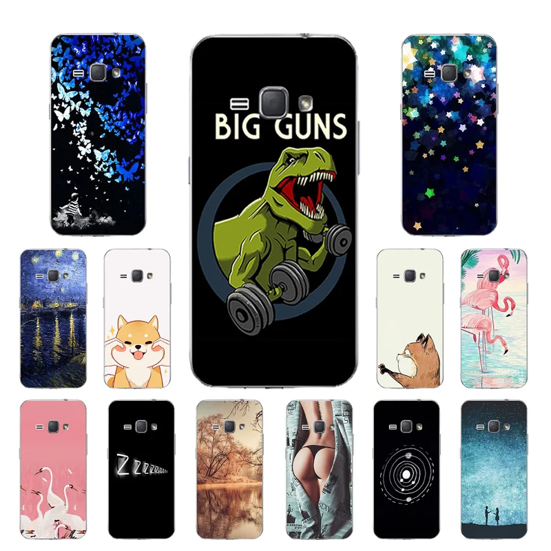for Coque Samsung J1 2016 Case Soft TPU Cover Fundas J120F SM-j120f/ds Silicon BIG GUN Printing Covers |