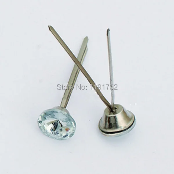 500pcs lot 25mm upholstery crystal button with prongs for