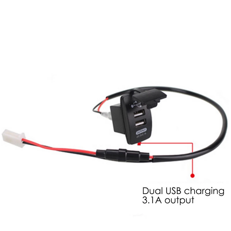 12-24V Универсальный 3.1A 5V Выход двойной USB зарядное устройство розетка Синяя светодиодная розетка питания сигаретный светильник для автомобиля мотоцикла зарядки