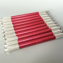 10 шт. ручная работа красного цвета Перманентный макияж ручная Татуировка бровей ручка для 3D микроблейдинг бровей 2 головы можно использовать