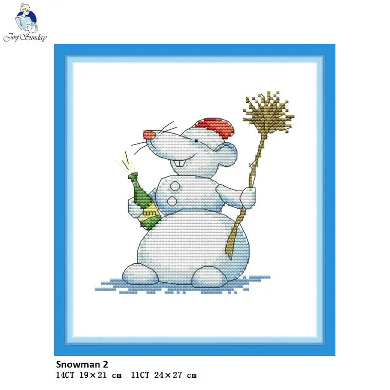 Набор для вышивки крестом набор рукоделия на холсте с счетным принтом серии Snowman