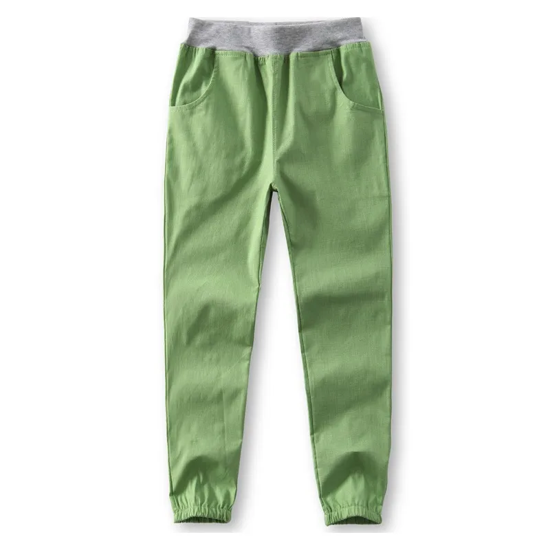 

Famli New 2018 Spring Summer Autumn Cotton and Linen Kids Pants Boys Casual Pants Solid Trousers High Quality Pants Hot Sale