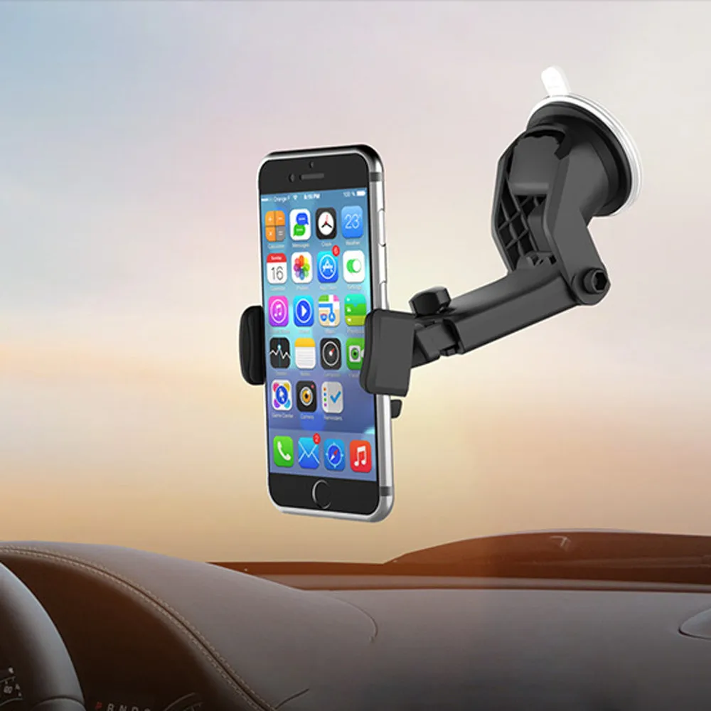 

Universal Car Windshield Mount Holder soporte movil coche Support Automatically Locking Phone Holder For iPhone Samsung