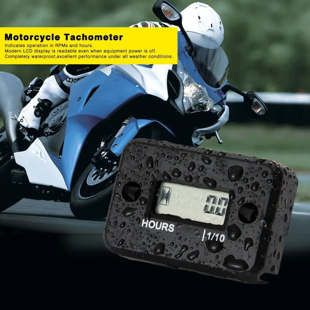 

Newest Digital Hour Meter Counter Hour Meter Waterproof For 2/4 Stroke Gas Motorcycle For Marine ATV Snowmobile Motor Bike Hot