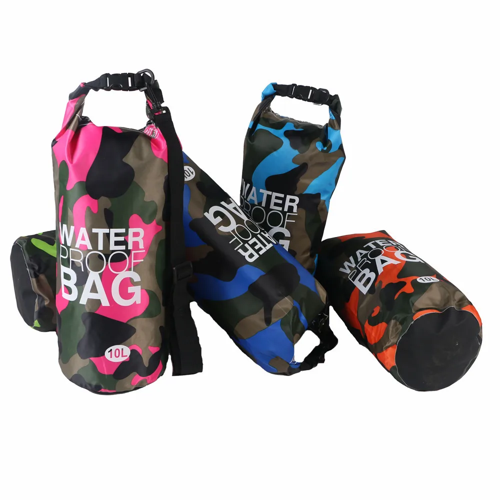 Impermeable al aire libre bolsa de camuflaje Rafting buceo seco bolsa plegable piscina bolsa de almacenamiento para Río de Trekking 2L-20L Impermeable al aire libre bolsa de camuflaje Rafting buceo seco bolsa plegable piscina bolsa de almacenamiento para Río de Trekking 2L-20L