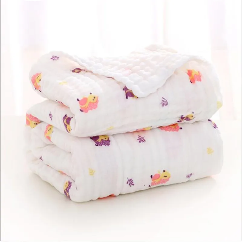 Одеяло из хлопка с шестью слоями, супер удобное Пеленальное Одеяло для новорожденных, детское муслиновое одеяло