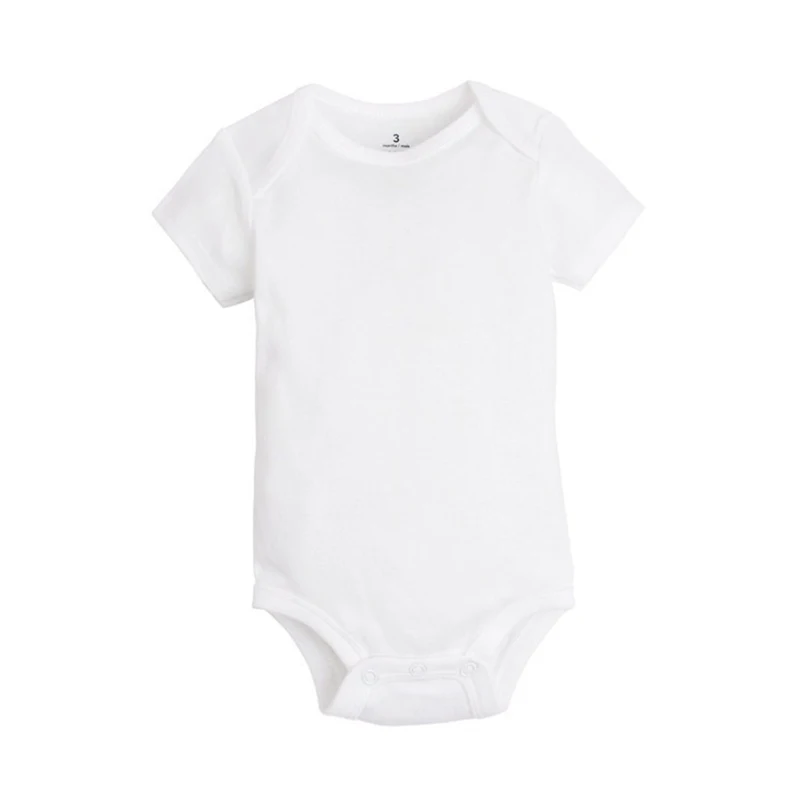 5 pçs/lote bebê recém-nascido roupas 2023 verão corpo do bebê bodysuits 100% algodão branco crianças macacões bebê menino menina roupas 0-24m