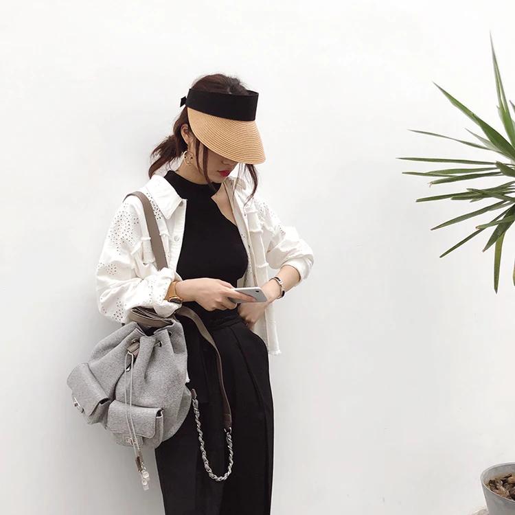Caker бренд 2019 женские холщовые сумки 3D школьный рюкзак с кулиской цепочкой дорожные рюкзаки Прямая поставка 01