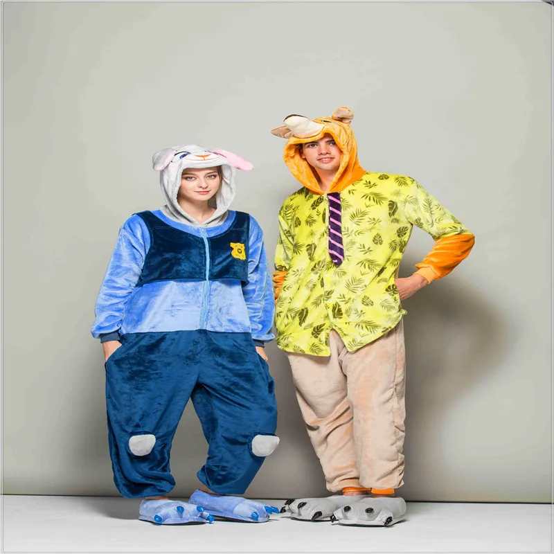 

New flannel Judy Fox Nick cartoon performance animal Siamese long-sleeved home service Christmas Costume