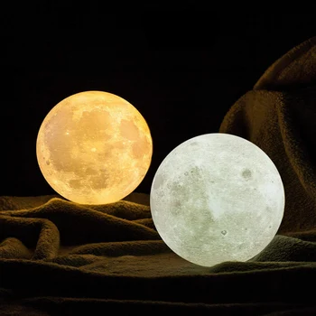 

13 CM 3d Print Moon Light Remote Control Led Lamps Night Light Kids Adult Valentine's Day Gifts Color Changing Touch Moon Lamp