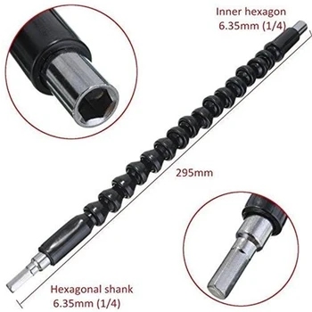 

Flexible Screwdriver Extension Dremel Link Rod Drill Shaft 1/4' Flexible Drill Connecting Link Power Tool Accessories