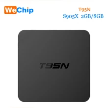 10 шт./лот T95N Amlogic S905X quad-core Оперативная память 2 ГБ Встроенная память 8 ГБ Android 6.0 TV Box 2.4 г Wi-Fi Коди 16.0 Smart Media Player лучше, чем V88