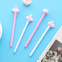 Гелевые ручки, кавайные канцелярские принадлежности, гелевые ручки Love Angel 0,3 мм, Студенческая письменная ручка, розовое сердце для девочек, кавайные ручки, школьные принадлежности