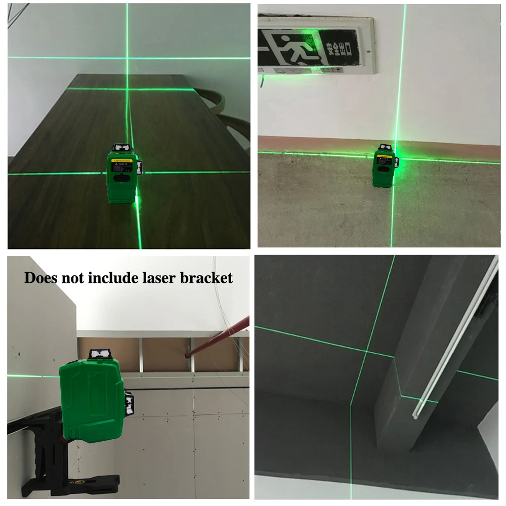 3D 12 линий зеленый лазерный нивелир самонивелирующийся 360 горизонтальный и вертикальный крест супер мощные лазерные линии