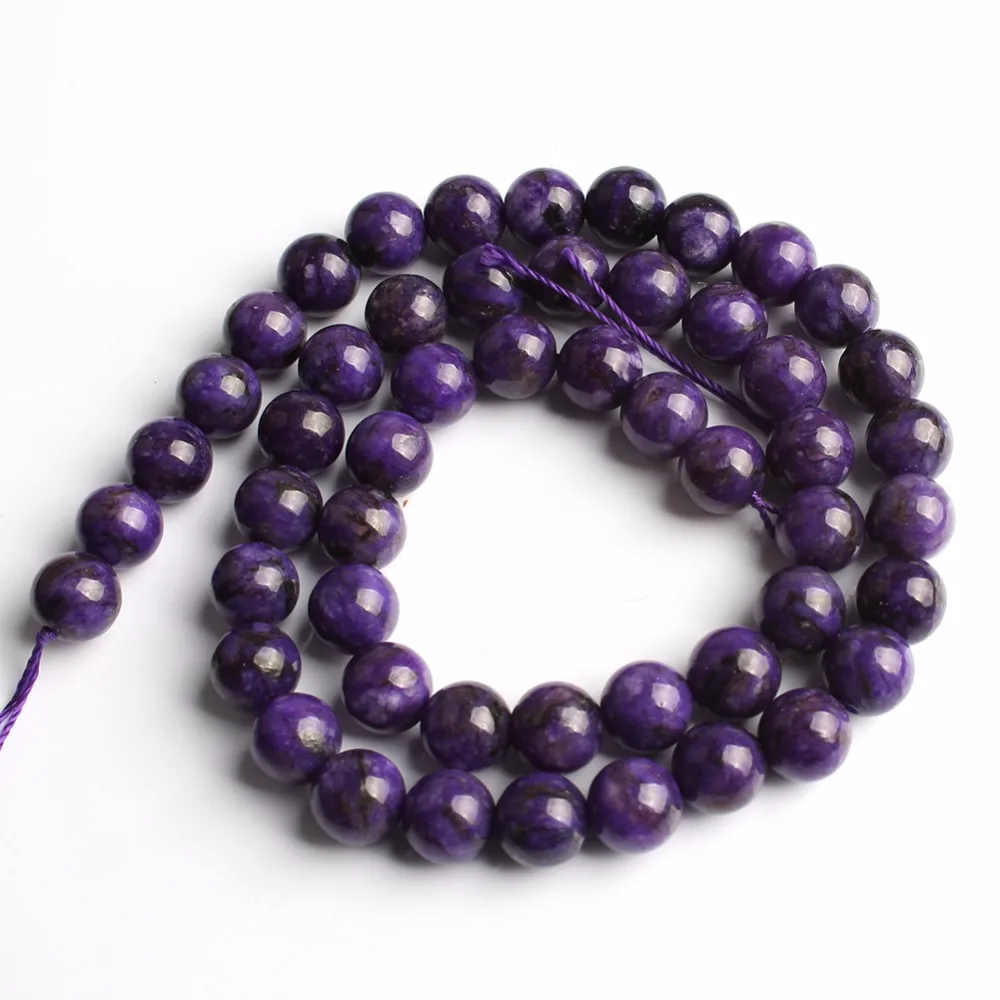 Качество натуральный камень, фиолетовый дракон аметисты фиолетовый Чароит круглые бусины 1" нить 6 8 10 мм выбрать размер