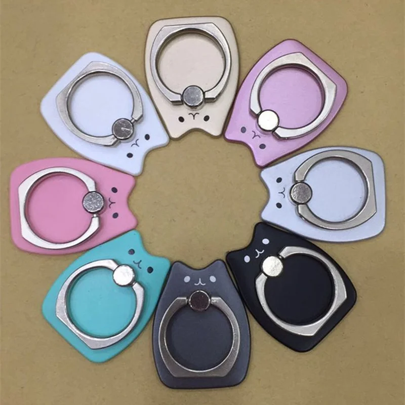 Phone Holders 360 Degree Plastic Finger Ring Mobile Phone Smartphone Stand Holder For iPhone Samsung Xiaomi