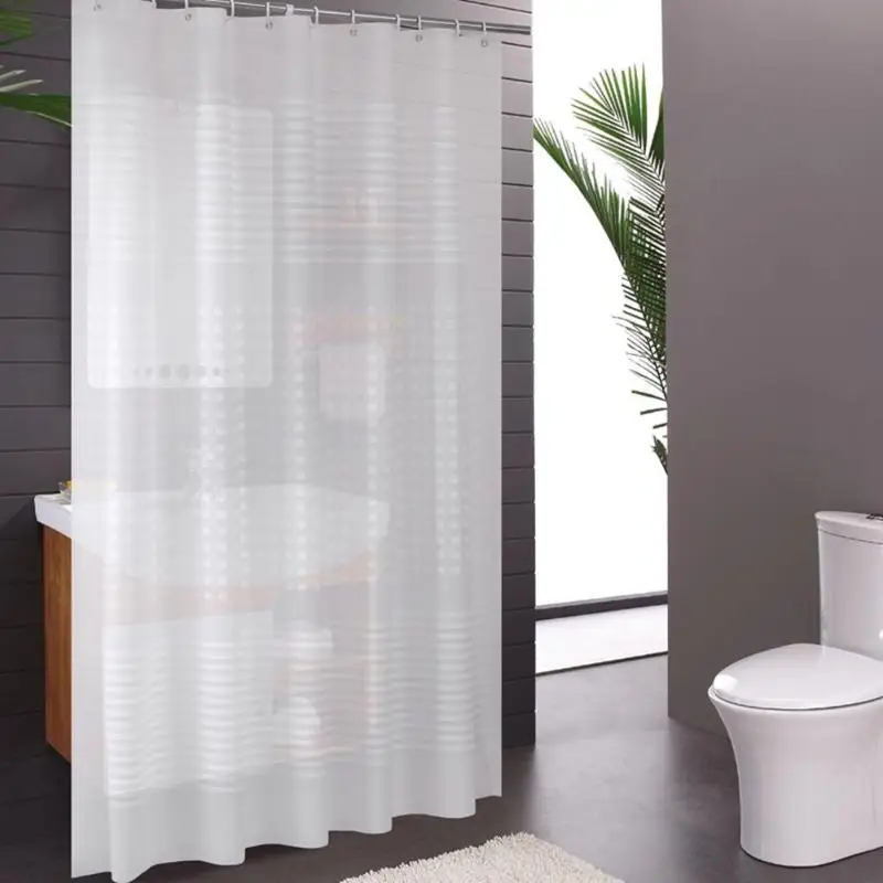 Waterproof Mildew Proof Transparent PEVA Shower Bath Curtain Bathroom