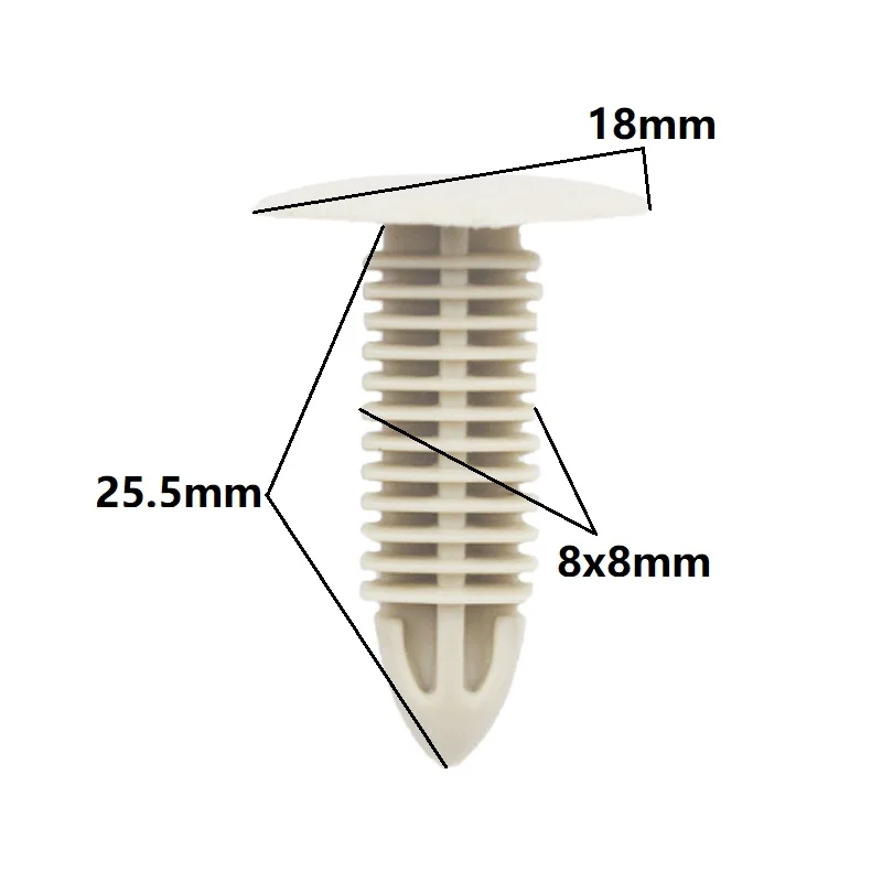 KE LI MI отделка багажника автомобиля панель крепежа клип толчок в Щит Фиксатор 8 мм Пластиковые заклепки автозапчасти - Название цвета: NO.429-Beige