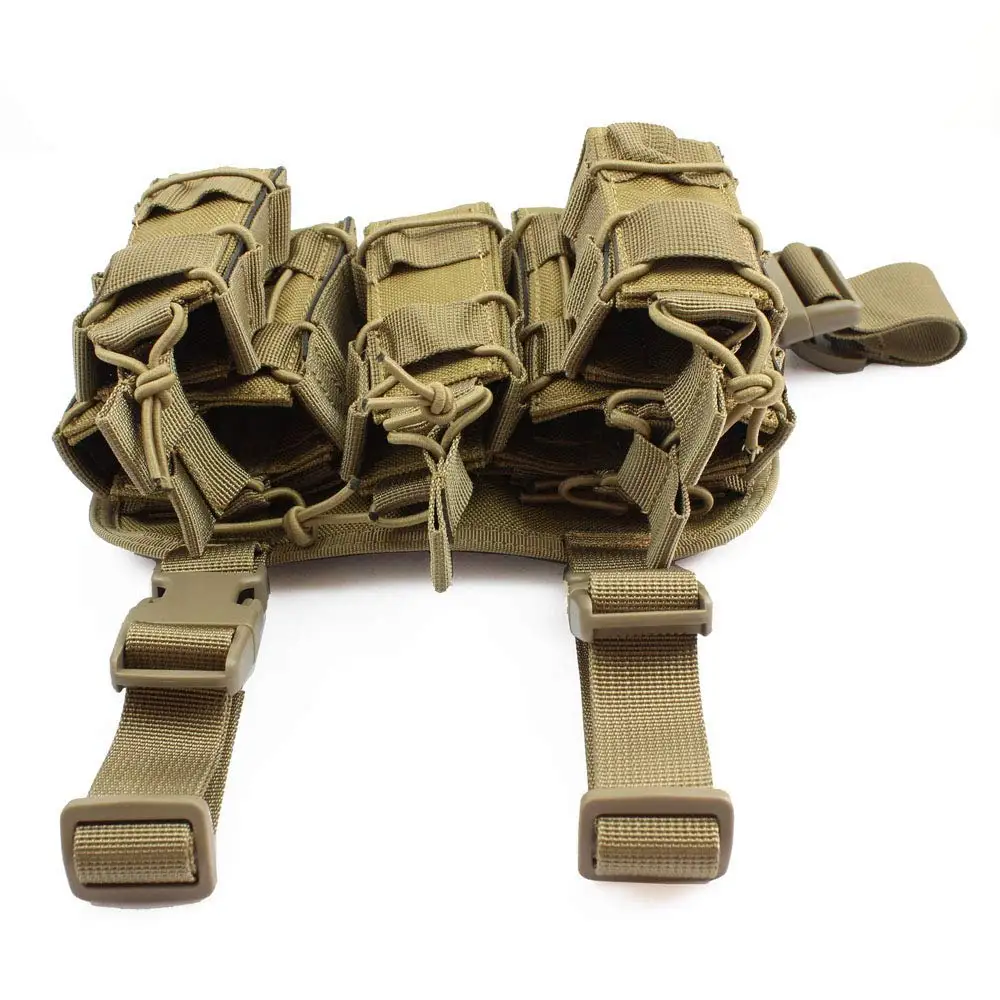 TTGTACTICAL Tactical Drop Leg Rig со съемным двойным штабелером Mag Pouch& 1 одиночный Mag Pouch, Molle Drop Leg Platform