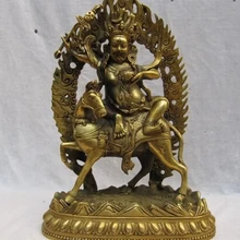 USPS в США S0992 Тибет Латунь Резные Буддизм Фейн палден лхамо Setrap Чэнь Статуя Будды