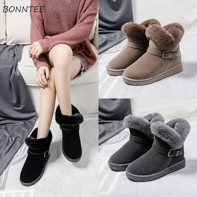 Boots Women Warm Casual Platform Winter New Booties Thicker Fur Australia Snow Boot Fashion Non-slip Flat Womens Shoes Outdoor