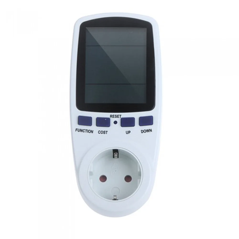 ЕС Plug цифровой анализатор тока монитор тестер электронный ваттметр измеритель энергии измеритель тока кВт-ч выключатель питания 0-16A - Цвет: EU