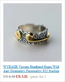 WYEAIIR изысканный Ван Гог звездное небо пара подарок сладкий романтический 925 пробы серебряные женские кольца с изменяемым размером