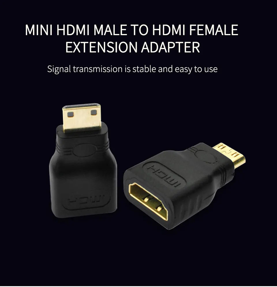  Mini HDMI to HDMI Adapter male to female Converter for HDMI HD 1080P Cable Adapter Device for HDTV etc (1)