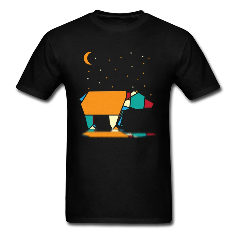 Design Lonely Bear T-shirts 2018 New Fashion Summer/Fall Short Sleeve Round Neck Tees 100% Cotton Men Family Tops T Shirt Lonely Bear black