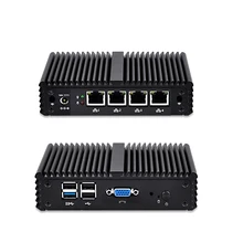 Qotom-Q190G4N безвентиляторный мини настольных ПК Baytrail Celeron J1900 Процессор Quad-Core 2.0 ГГц (до 2.42 ГГц) quad сетевой компьютерных продуктов